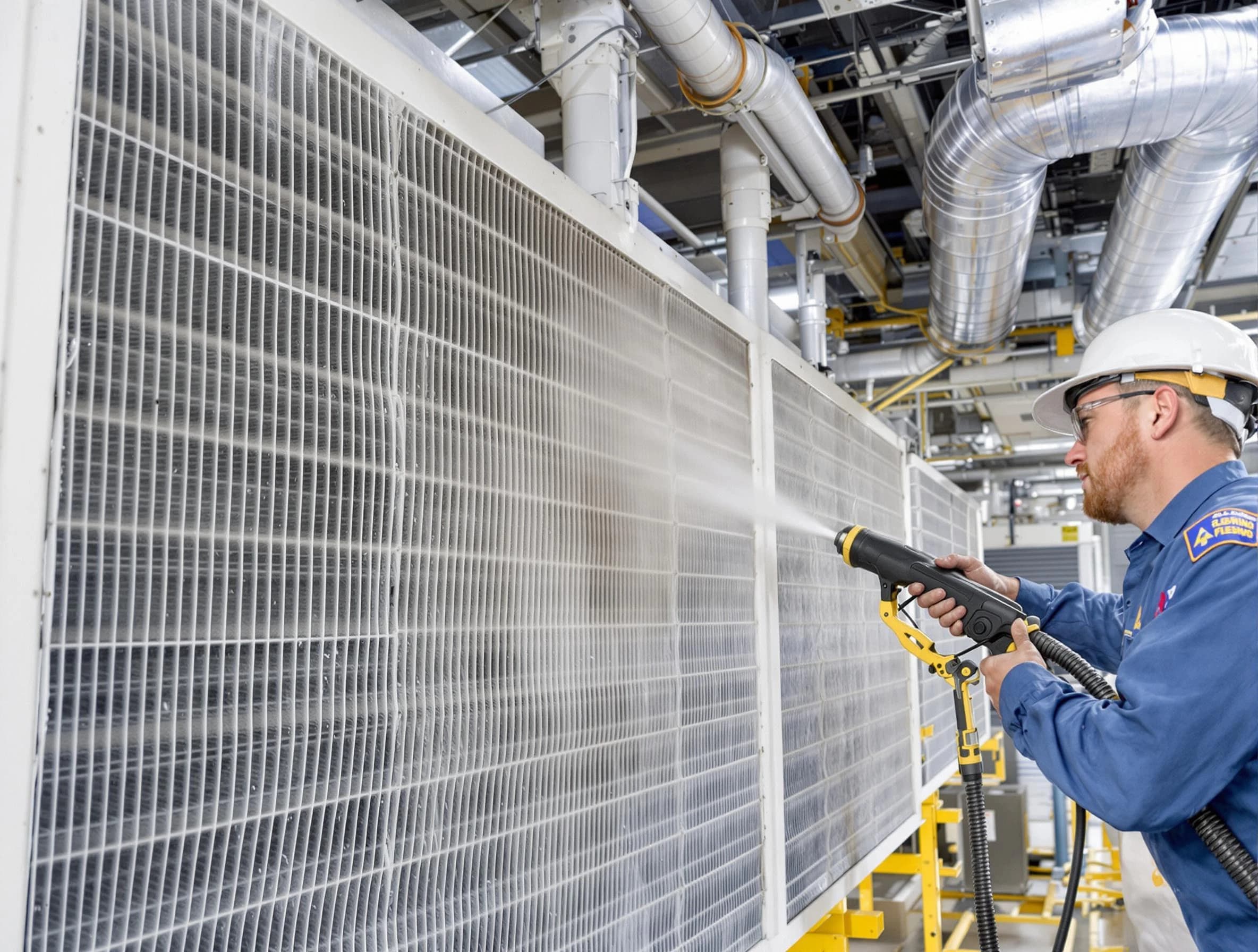 Professional commercial coil cleaning by Sandston Air Duct Cleaning in Sandston