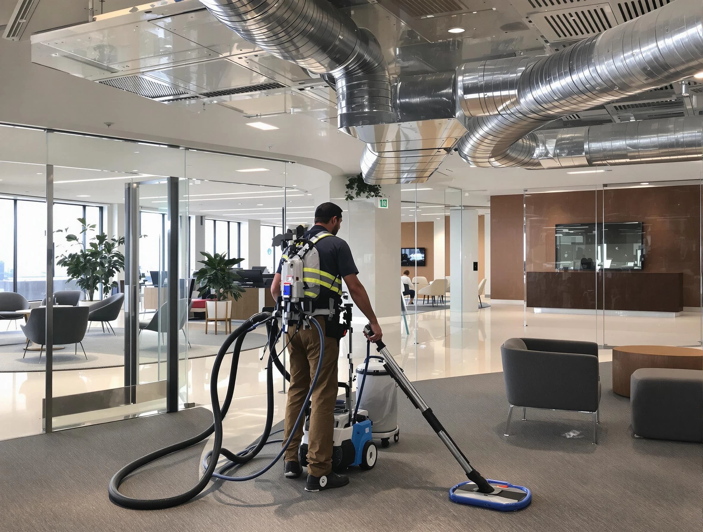 Commercial duct cleaning service by Sandston Air Duct Cleaning in Sandston