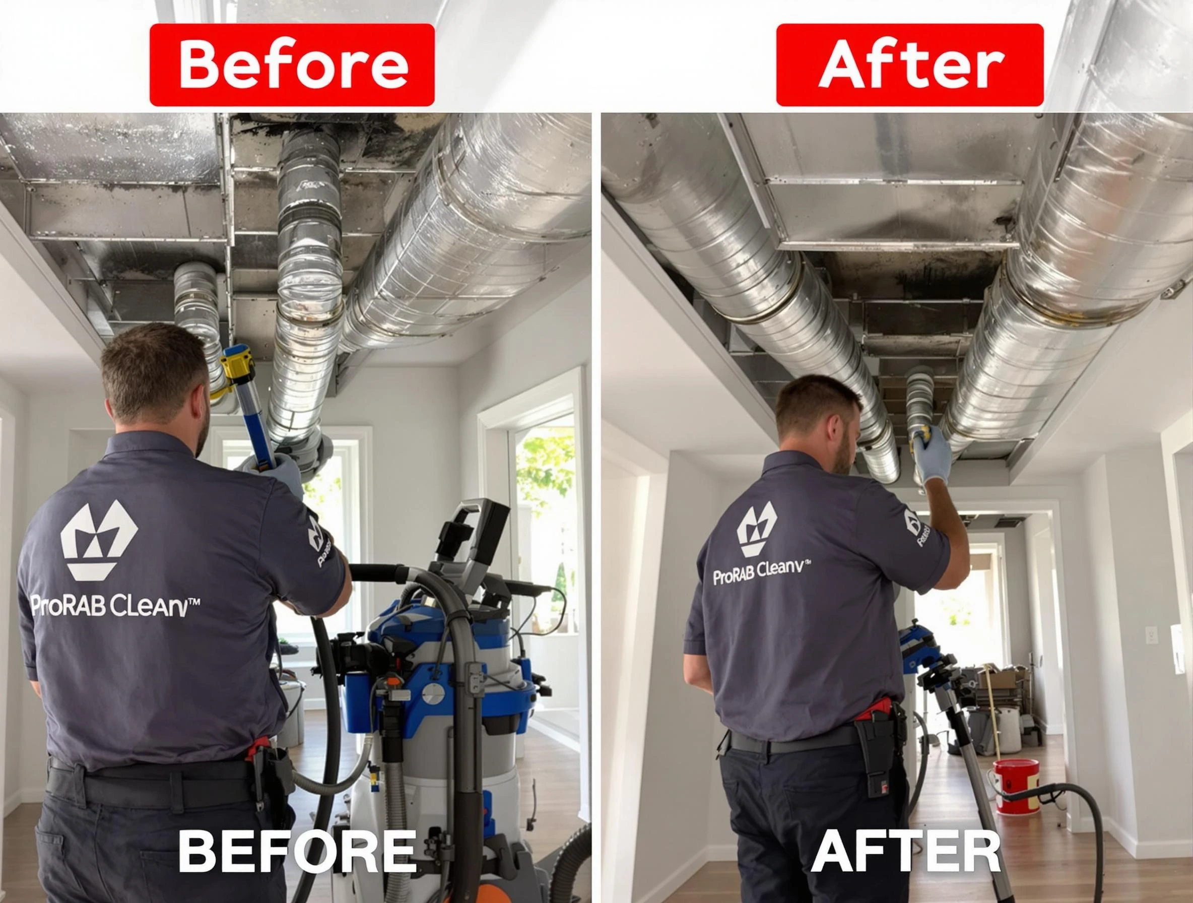 Sandston Air Duct Cleaning expert performing thorough residential duct cleaning in a Sandston home